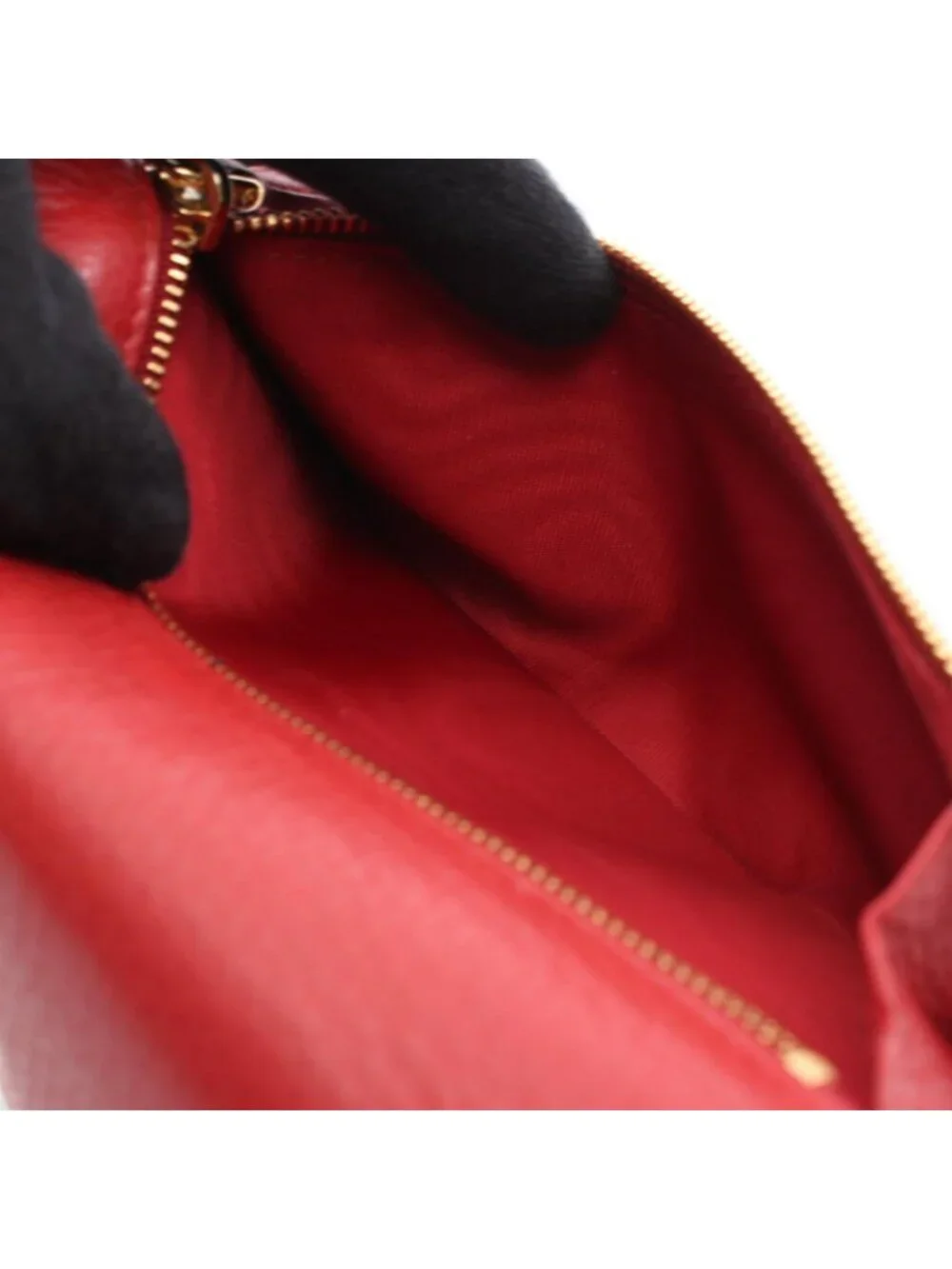 Prada Bifold Wallet Red Leather